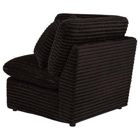 Collins Chocolate Brown Modular Corner Chair from Coaster - Luna Furniture