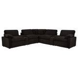 Collins Chocolate Brown 7-Piece Modular Power Reclining Sectional from Coaster - Luna Furniture