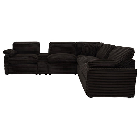 Collins Chocolate Brown 7-Piece Modular Power Reclining Sectional from Coaster - Luna Furniture