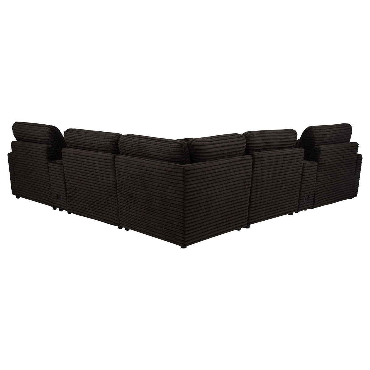 Collins Chocolate Brown 7-Piece Modular Power Reclining Sectional from Coaster - Luna Furniture