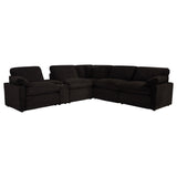 Collins Chocolate Brown 6-piece Modular Power Reclining Sectional from Coaster - Luna Furniture