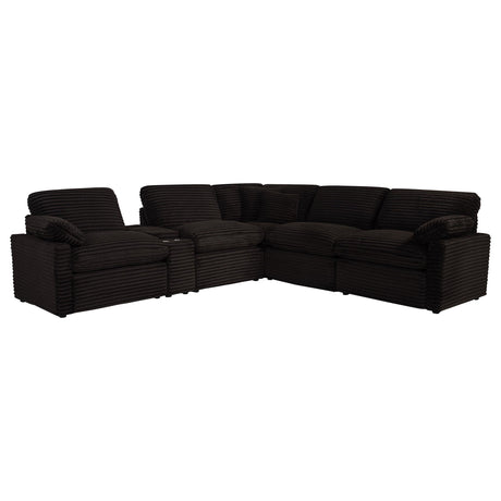 Collins Chocolate Brown 6-piece Modular Power Reclining Sectional from Coaster - Luna Furniture