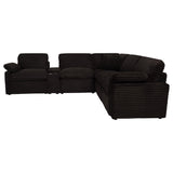 Collins Chocolate Brown 6-piece Modular Power Reclining Sectional from Coaster - Luna Furniture