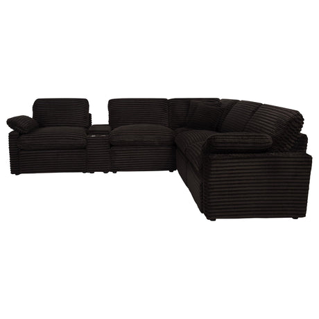 Collins Chocolate Brown 6-piece Modular Power Reclining Sectional from Coaster - Luna Furniture