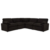 Collins Chocolate Brown 5-Piece Modular Power Reclining Sectional from Coaster - Luna Furniture