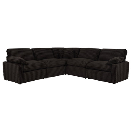 Collins Chocolate Brown 5-Piece Modular Power Reclining Sectional from Coaster - Luna Furniture