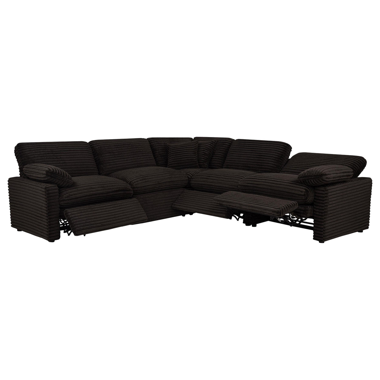 Collins Chocolate Brown 5-Piece Modular Power Reclining Sectional from Coaster - Luna Furniture