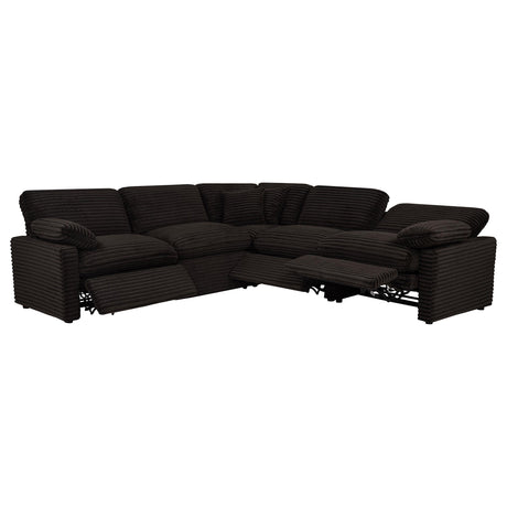 Collins Chocolate Brown 5-Piece Modular Power Reclining Sectional from Coaster - Luna Furniture