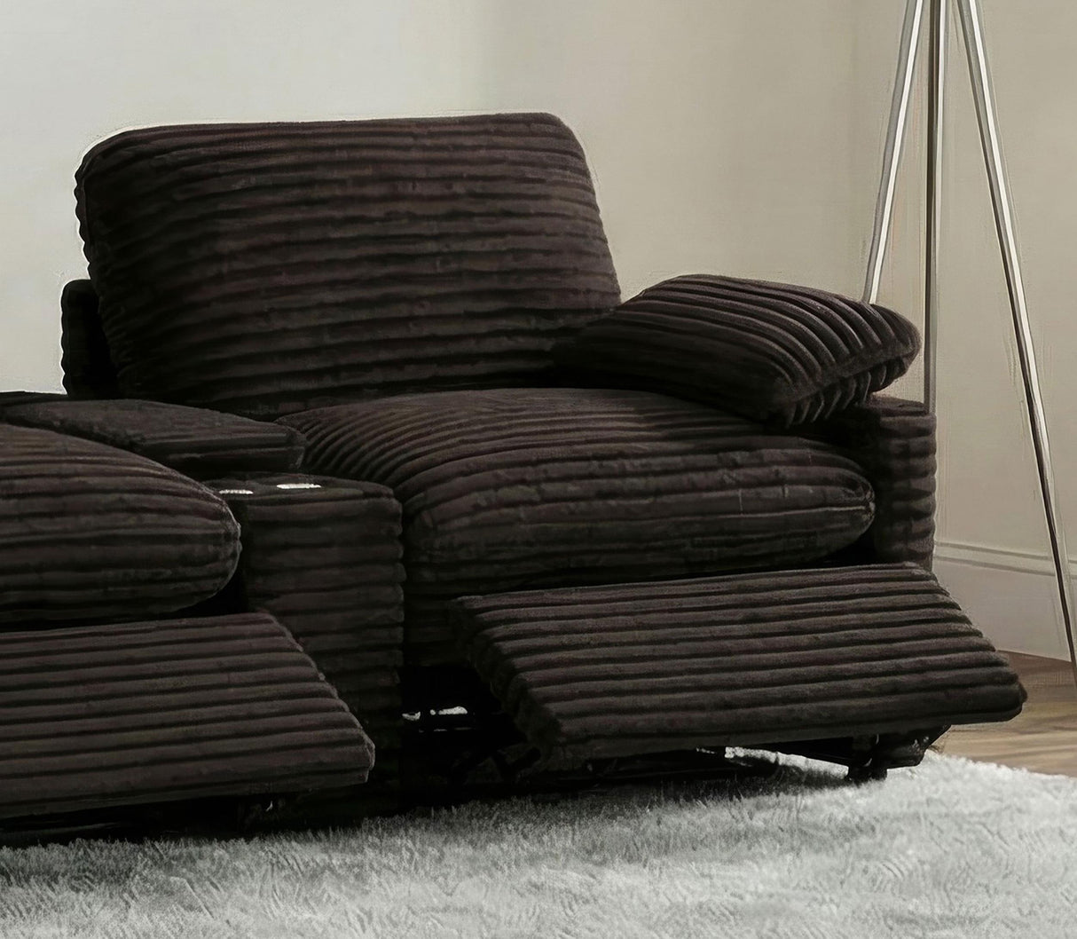Collins Chocolate Brown Modular RAF Power Recliner from Coaster - Luna Furniture