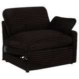 Collins Chocolate Brown Modular RAF Power Recliner from Coaster - Luna Furniture
