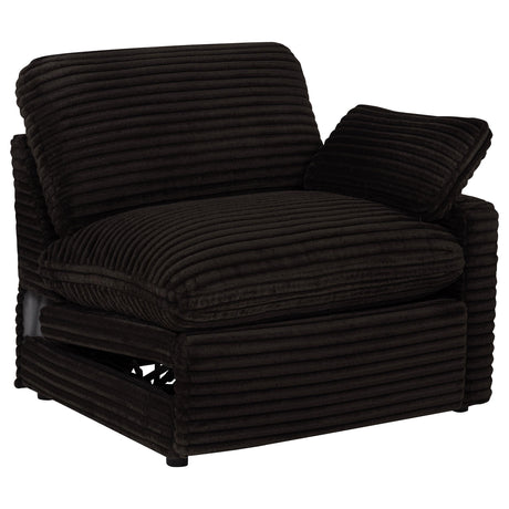 Collins Chocolate Brown Modular RAF Power Recliner from Coaster - Luna Furniture