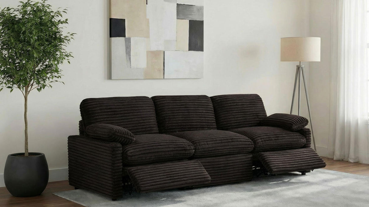 Collins Chocolate Brown Modular Power Sofa from Coaster - Luna Furniture