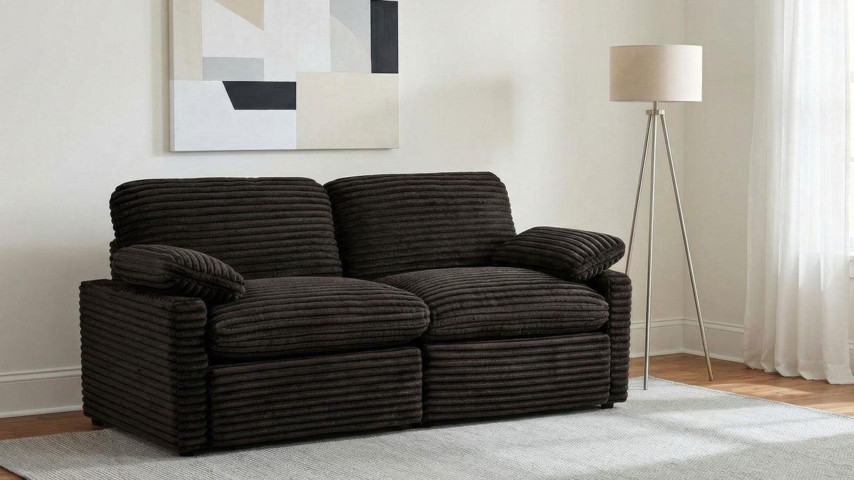 Collins Chocolate Brown Modular Power Loveseat from Coaster - Luna Furniture