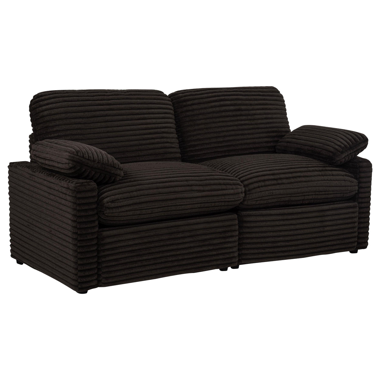 Collins Chocolate Brown Modular Power Loveseat from Coaster - Luna Furniture