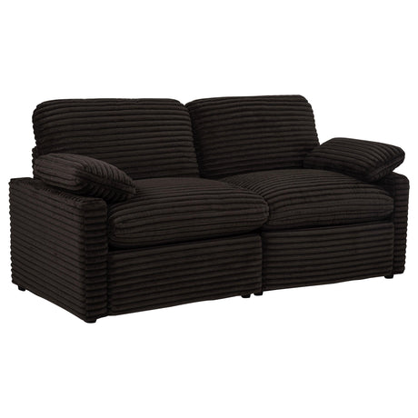 Collins Chocolate Brown Modular Power Loveseat from Coaster - Luna Furniture