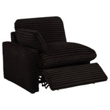 Collins Chocolate Brown Modular Power Loveseat from Coaster - Luna Furniture