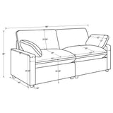 Collins Chocolate Brown Modular Power Loveseat from Coaster - Luna Furniture