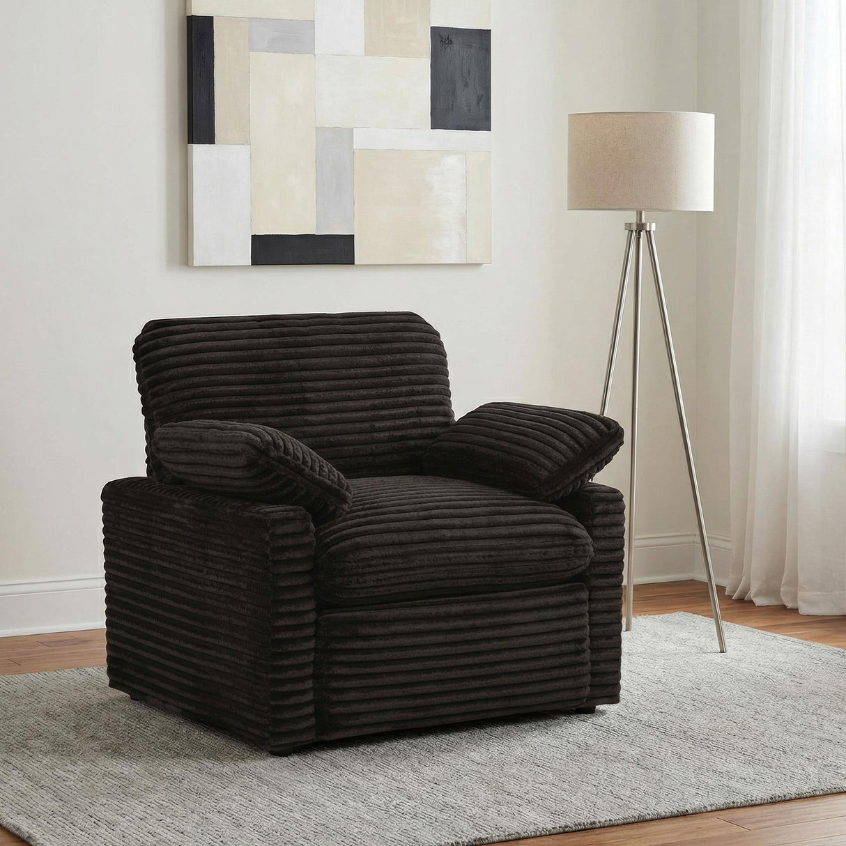 Collins Chocolate Brown Upholstered Power Recliner Chair from Coaster - Luna Furniture