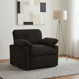 Collins Chocolate Brown Upholstered Power Recliner Chair from Coaster - Luna Furniture