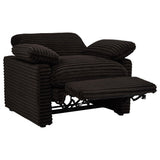 Collins Chocolate Brown Upholstered Power Recliner Chair from Coaster - Luna Furniture