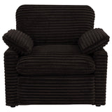 Collins Chocolate Brown Upholstered Power Recliner Chair from Coaster - Luna Furniture