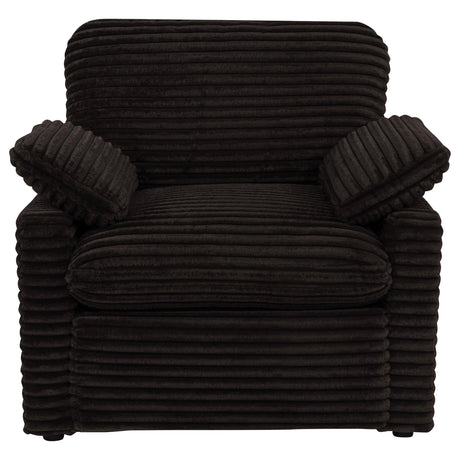 Collins Chocolate Brown Upholstered Power Recliner Chair from Coaster - Luna Furniture