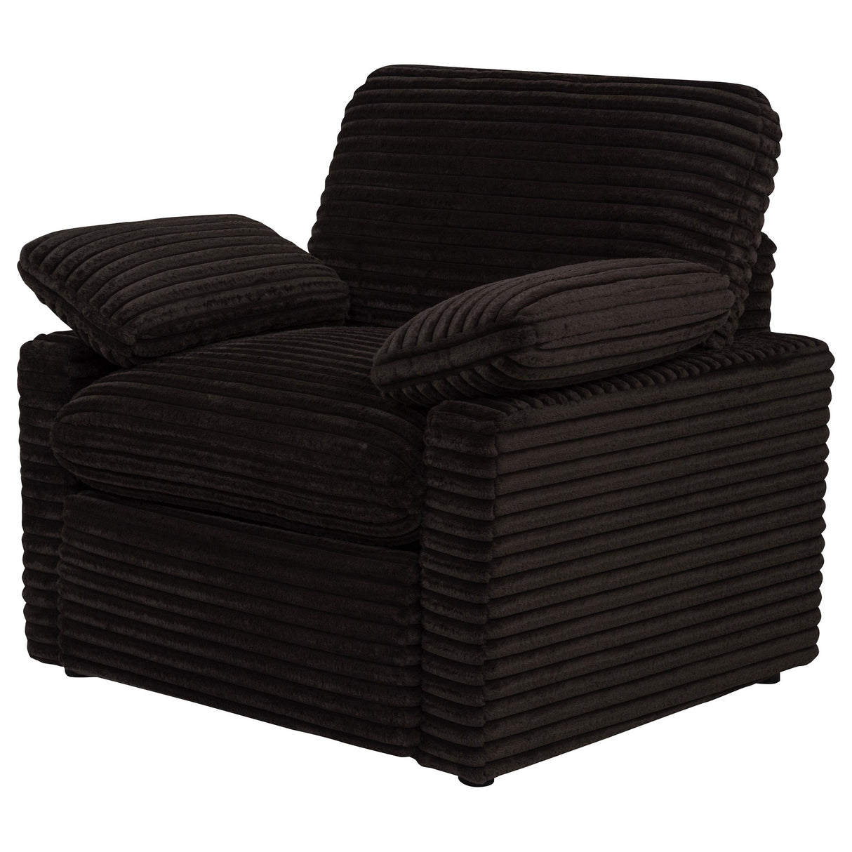 Collins Chocolate Brown Upholstered Power Recliner Chair from Coaster - Luna Furniture