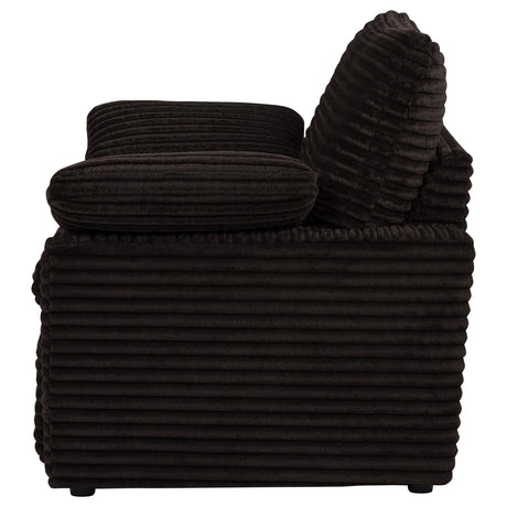 Collins Chocolate Brown Upholstered Power Recliner Chair from Coaster - Luna Furniture