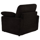 Collins Chocolate Brown Upholstered Power Recliner Chair from Coaster - Luna Furniture