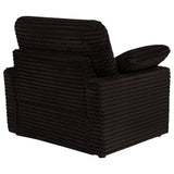 Collins Chocolate Brown Upholstered Power Recliner Chair from Coaster - Luna Furniture