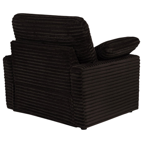 Collins Chocolate Brown Upholstered Power Recliner Chair from Coaster - Luna Furniture