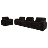 Collins Chocolate Brown Upholstered Power Recliner Chair from Coaster - Luna Furniture