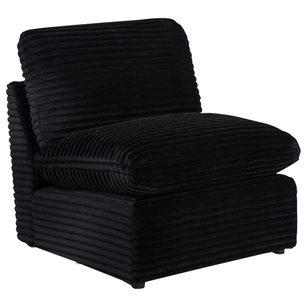 Collins Black Modular Armless Chair