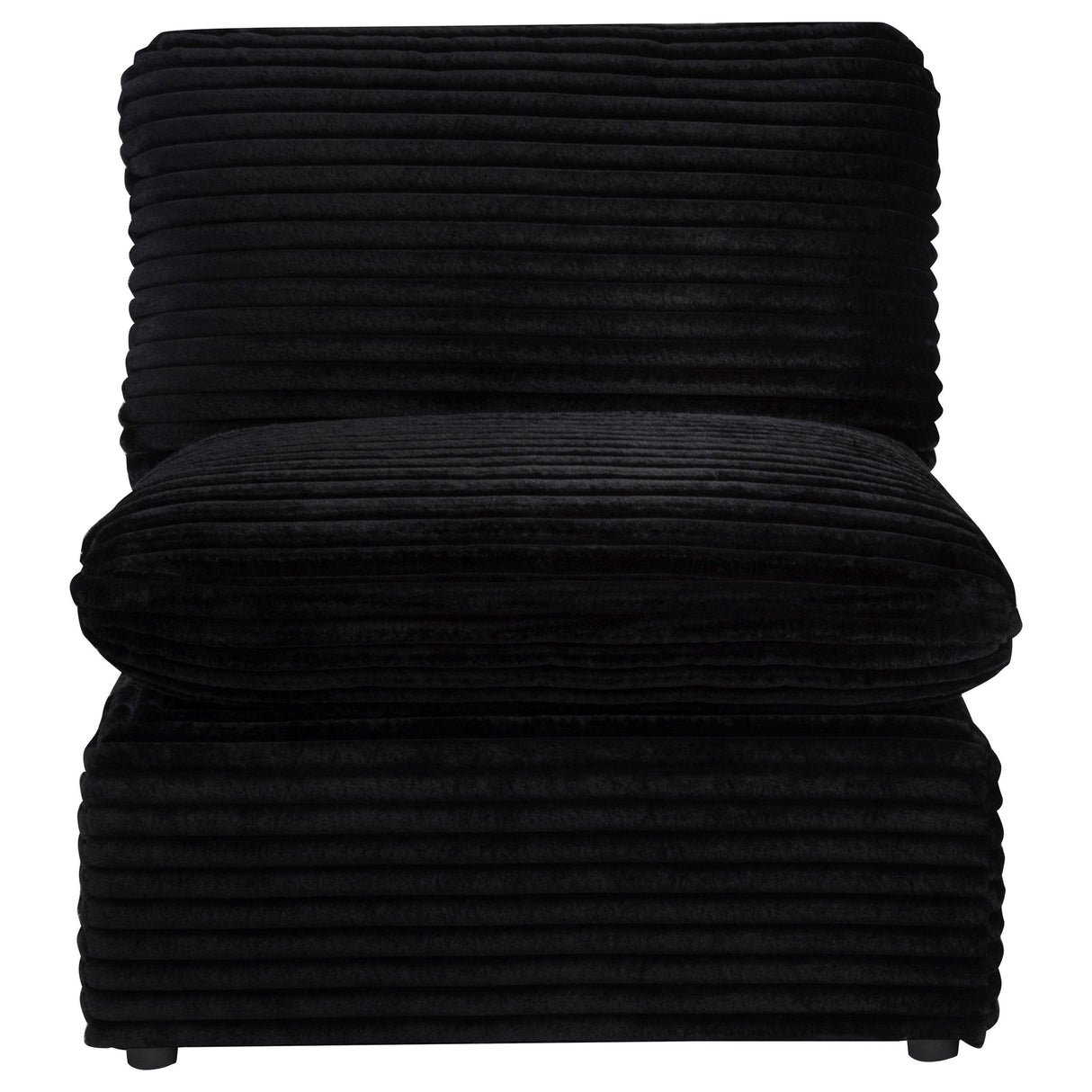 Collins Black Modular Armless Chair from Coaster - Luna Furniture