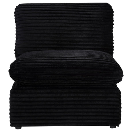 Collins Black Modular Armless Chair from Coaster - Luna Furniture