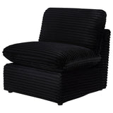 Collins Black Modular Armless Chair from Coaster - Luna Furniture