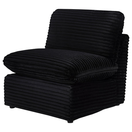 Collins Black Modular Armless Chair from Coaster - Luna Furniture