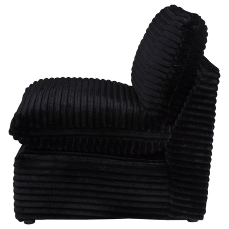 Collins Black Modular Armless Chair from Coaster - Luna Furniture