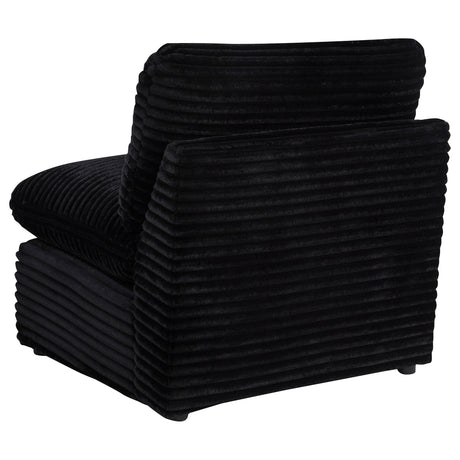 Collins Black Modular Armless Chair from Coaster - Luna Furniture