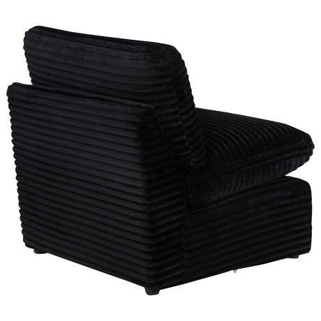 Collins Black Modular Armless Chair from Coaster - Luna Furniture