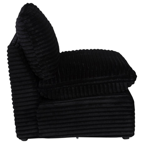 Collins Black Modular Armless Chair from Coaster - Luna Furniture