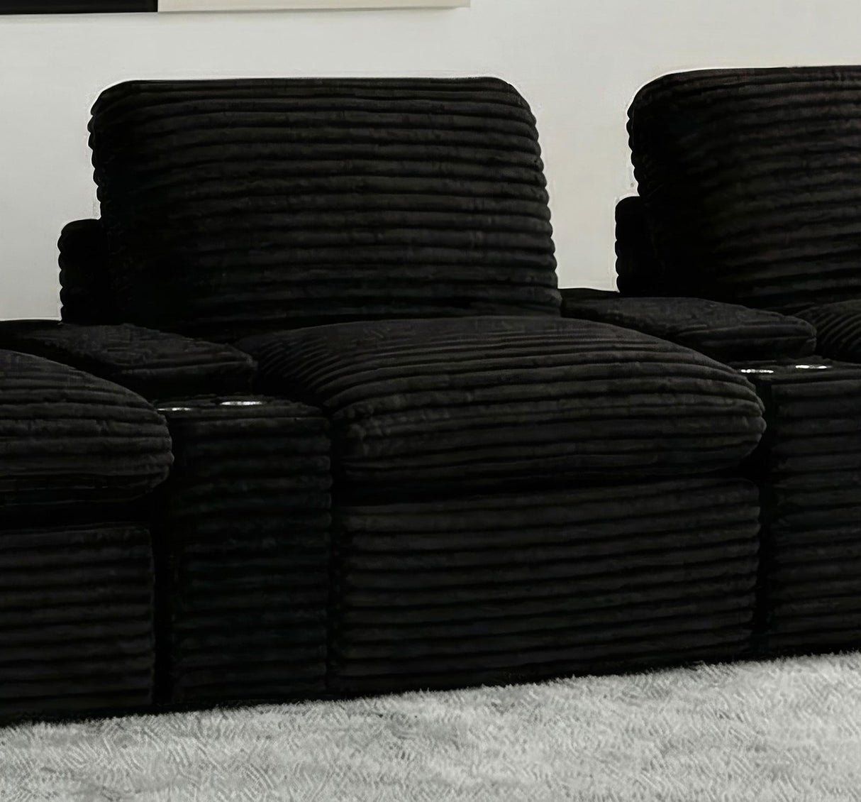 Collins Black Modular Power Armless Recliner from Coaster - Luna Furniture