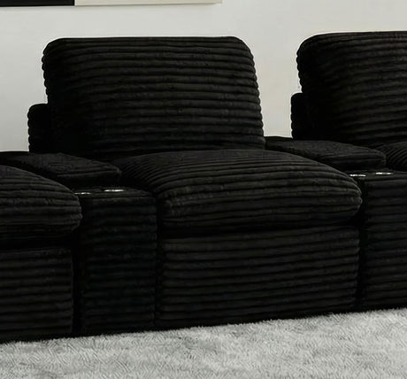Collins Black Modular Power Armless Recliner from Coaster - Luna Furniture
