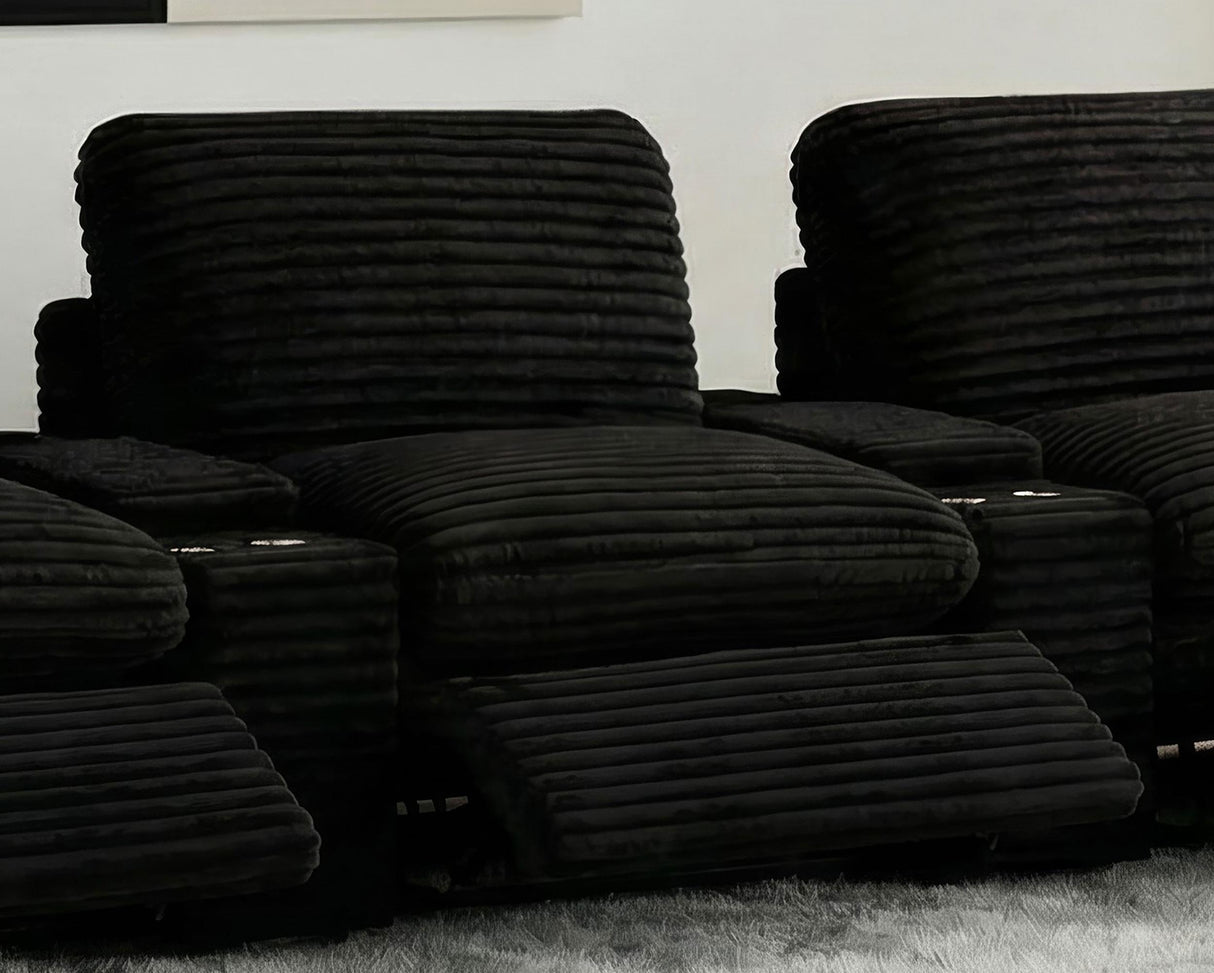 Collins Black Modular Power Armless Recliner from Coaster - Luna Furniture