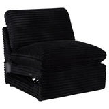 Collins Black Modular Power Armless Recliner from Coaster - Luna Furniture