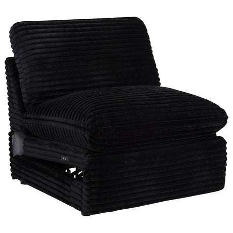 Collins Black Modular Power Armless Recliner from Coaster - Luna Furniture