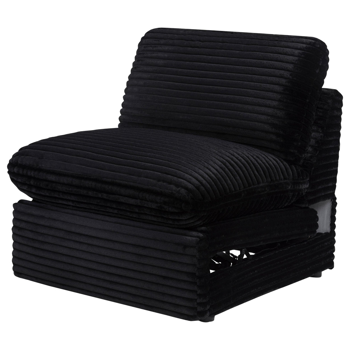 Collins Black Modular Power Armless Recliner from Coaster - Luna Furniture