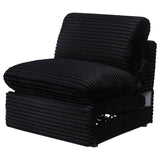 Collins Black Modular Power Armless Recliner from Coaster - Luna Furniture