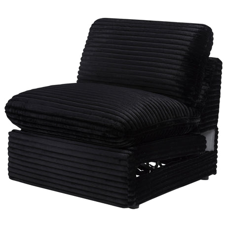 Collins Black Modular Power Armless Recliner from Coaster - Luna Furniture