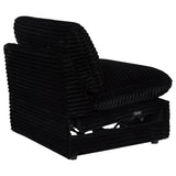 Collins Black Modular Power Armless Recliner from Coaster - Luna Furniture